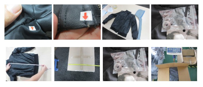 Jacket inspection:leather jacket quality control