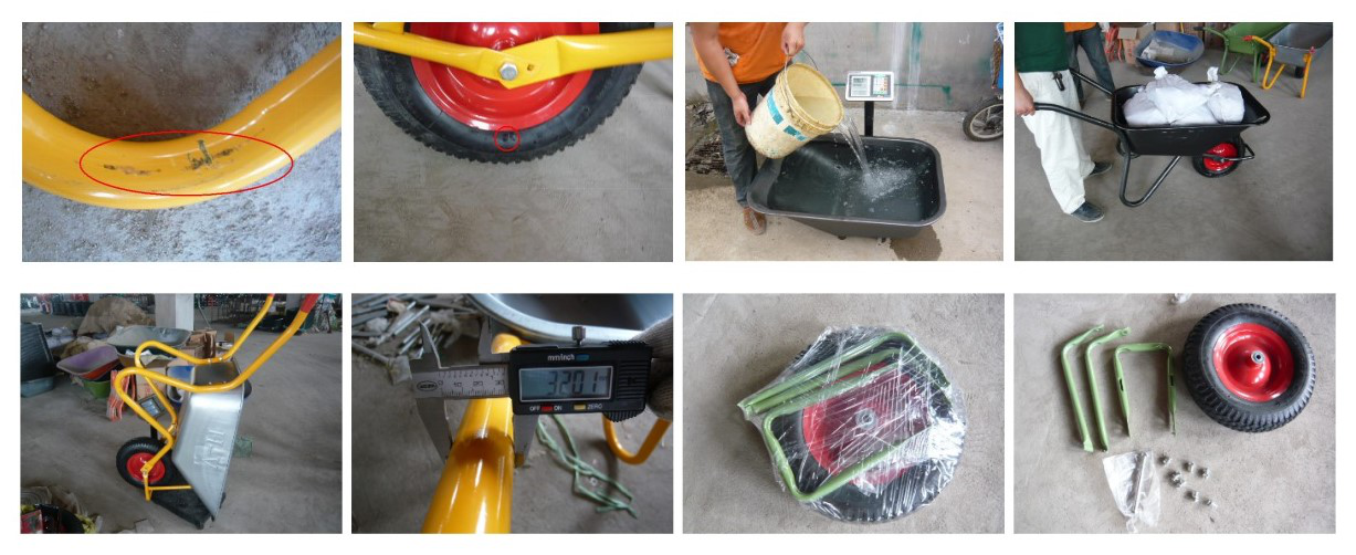 Wheelbarrow inspection-wheelbarrow quality control:handcart