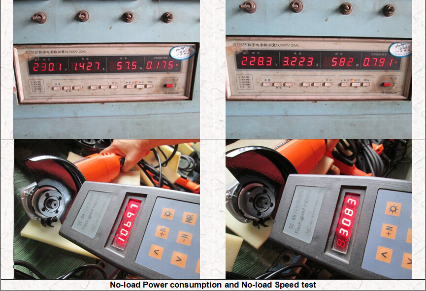 No-load Power consumption and No-load Speed test-Power tools quality inspection