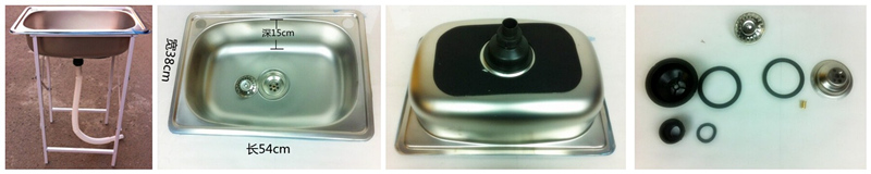 tainless steel sink inspection - kitchenware quality control: