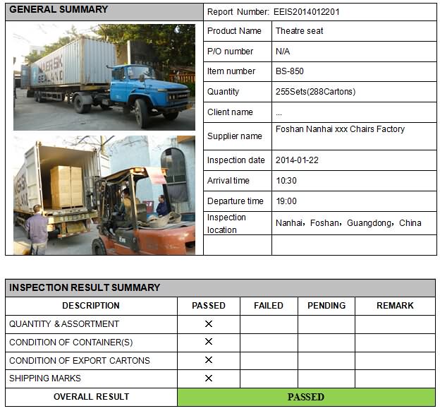 Container Loading Supervision/Loading Survey Report