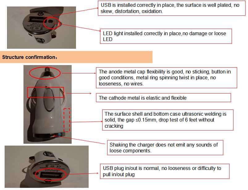 Some workmanship checking points for Car Charger