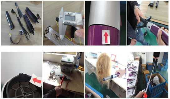 Hair curler inspection: Hair dryer QC -blowdryer