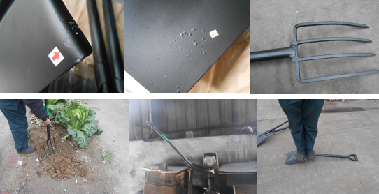 farm tools inspection:shovel quality control,spade,prong,auger