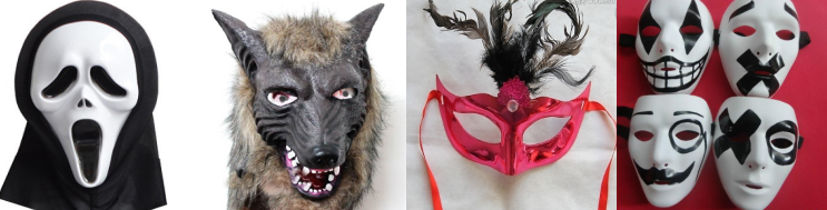 Halloween mask inspection-mask quality control:Clown mask, animal mask, character mask qc
